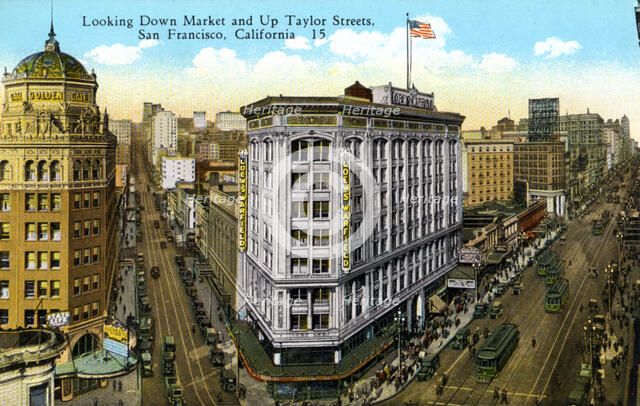 Market and Taylor Streets, San Francisco, California, USA, 1926. Artist: Unknown