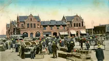 Market buildings, Johannesburg, Transvaal, South Africa, c1904.Artist: Sallo Epstein & Co