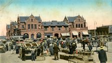 Market buildings, Johannesburg, Transvaal, South Africa, c1904.Artist: Sallo Epstein & Co