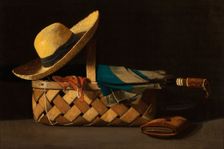 Market Basket, Hat and Umbrella