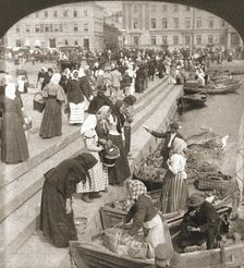 Market Boats, Helsingfors, Finland 1898. Creator: Works and Sun Sculpture Studios