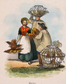 Market c1845. Creators: Robert Kent Thomas, Benjamin Waterhouse Hawkins