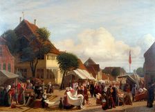 Market day in Fredericia, 1830-1882. Creator: Hans Jorgen Hammer