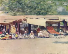 Market Day in Peshawur 1905. Artist: Mortimer Luddington Menpes