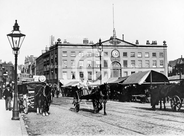 Market day, Nottingham, Nottinghamshire, c1890. Creator: Unknown.