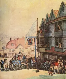 Market Day outside the Old Red Lion at Greenwich (1938). Artist: Thomas Rowlandson