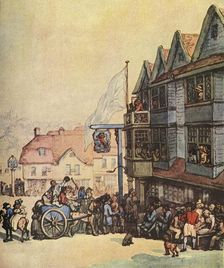 Market Day outside the Old Red Lion at Greenwich (1938). Artist: Thomas Rowlandson