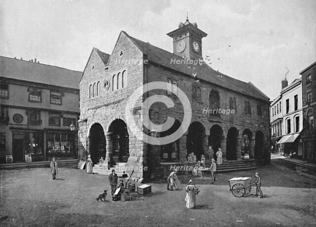 'Market Hall and Kyrle's House, Ross', c1896. Artist: Valentine & Sons.