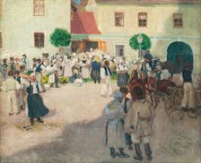 Market in Myjava, 1903. Creator: Milos Jiránek