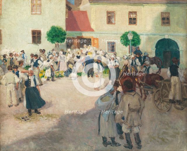 Market in Myjava, 1903. Creator: Milos Jiránek.