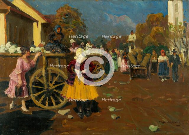 Market in Michalovce I, 1925-1930. Creator: Teodor Jozef Mousson.