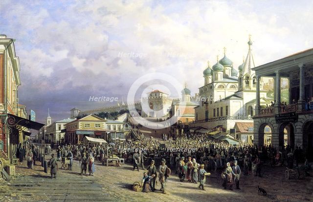 'Market in Nizhny Novgorod', 1872.  Artist: Pyotr Petrovich Vereshchagin
