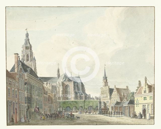 Market in Arnhem, 1741. Creator: Jan de Beyer.