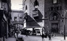Market in front of the Borne door, behind Santa Maria del Mar, 1915