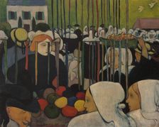 Market in Pont-Aven, 1888. Creator: Bernard, Émile (1868-1941)