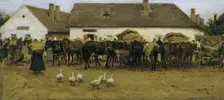 Market in Szolnok, 1870/1880. Creator: August von Pettenkofen
