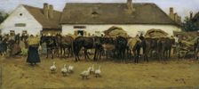 Market in Szolnok, 1870/1880. Creator: August von Pettenkofen