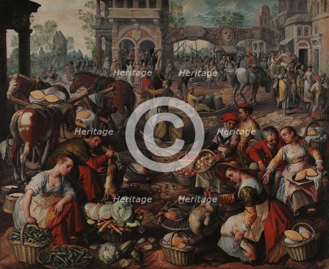 Market in the Square, 1566. Creator: Beuckelaer, Joachim (ca. 1533-1574).