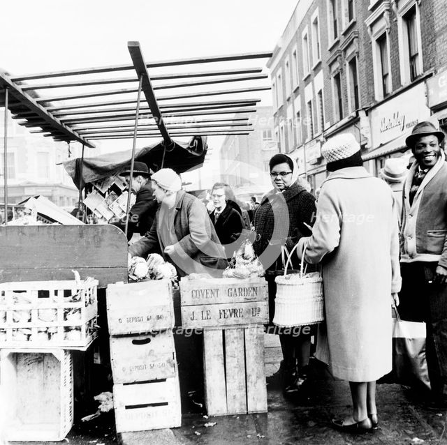 Market, London, c1965-c1970. Creator: Henry Grant.