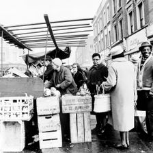 Market, London, c1965-c1970. Creator: Henry Grant