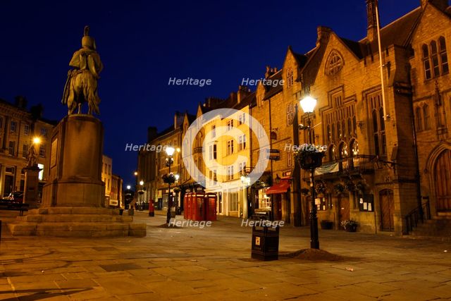 Market place at night, Durham. Creator: Peter Thompson.