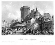 Market Place, Angoulême, France 19th century. Artist: MJ Starling