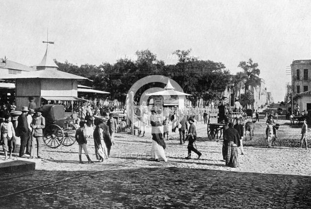 Market place, Asuncion, Paraguay, 1911. Artist: Unknown