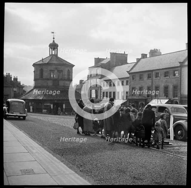 Market Place, Barnard Castle, County Durham, 1936. Creator: Marjory L Wight.