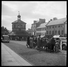 Market Place, Barnard Castle, County Durham, 1936. Creator: Marjory L Wight