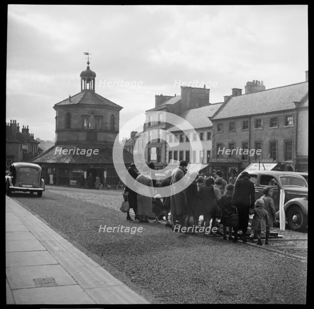 Market Place, Barnard Castle, County Durham, 1936. Creator: Marjory L Wight.