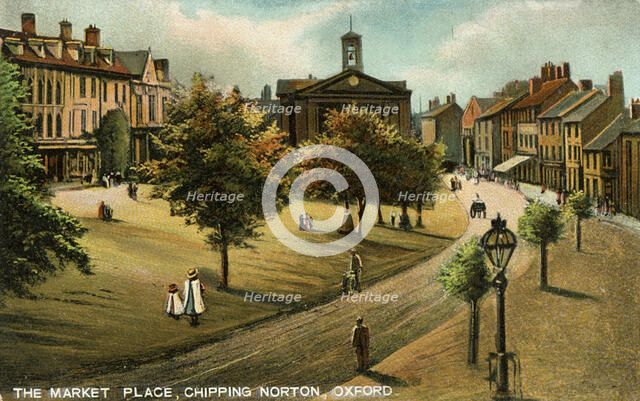 Market Place, Chipping Norton, Oxfordshire, late 19th or early 20th century.Artist: Langsdorff and Co