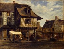 Market-Place in Normandy, 1830. Creator: Theodore Rousseau