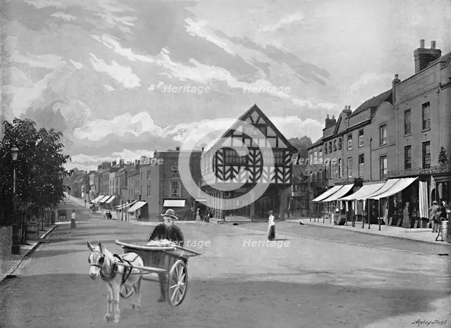 'Market Place, Ledbury', c1896. Artist: Valentine & Sons.