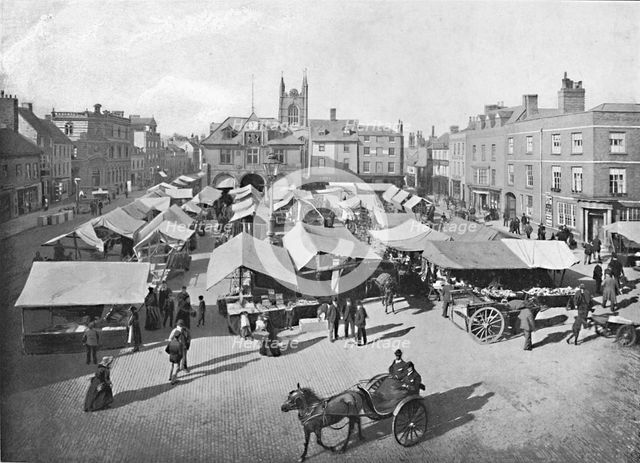'Market-Place, Peterborough', c1896. Artist: H Marriott.