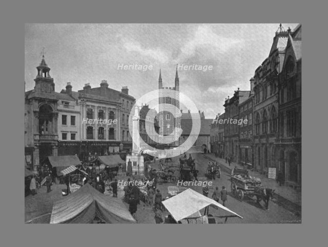 Market Place, Reading, c1900. Artist: SV White.