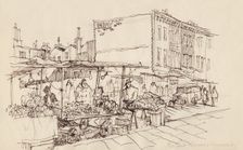 Market, Queen's Crescent c1950. Creator: Shirley Markham