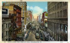 Market Street east from City Hall, Philadelphia, Pennsylvania, USA, 1926