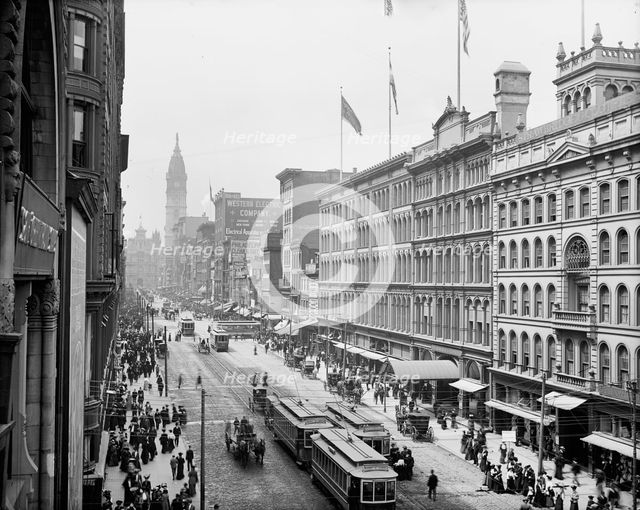 Market Street from Eighth, Philadelphia, Pa., c1904. Creator: Unknown.
