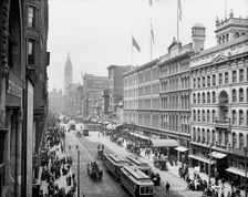 Market Street from Eighth, Philadelphia, Pa., c1904. Creator: Unknown