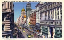 Market Street looking east from Powell Street, San Francisco, California, USA, 1932