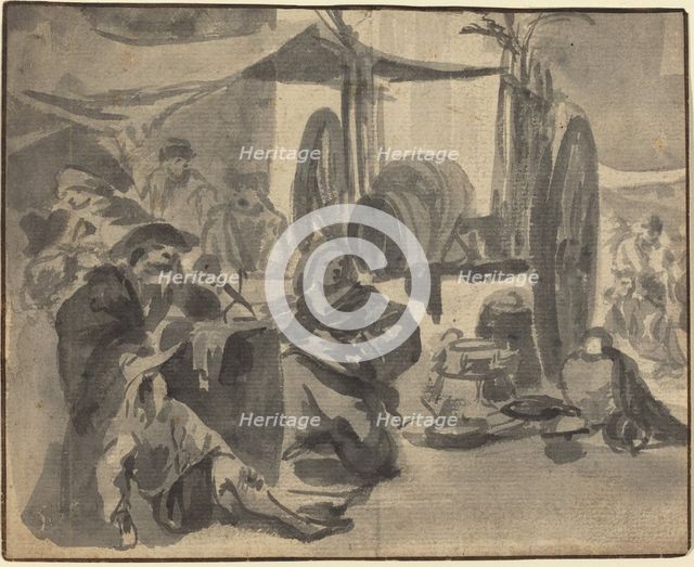 Market Scene, 17th century. Creator: Unknown.