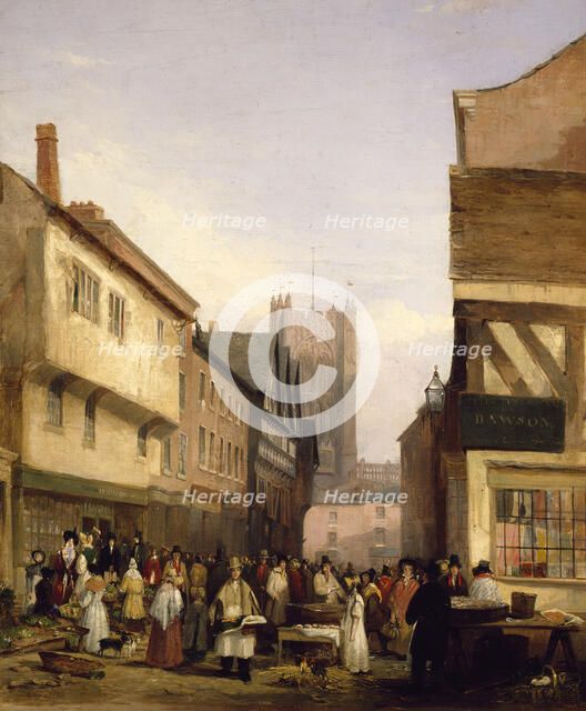 Market Scene, 1832. Creator: George Wilfrid Anthony.