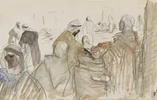Market scene, 1923. Creator: Marius Bauer