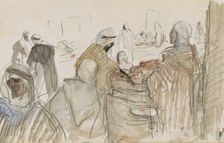 Market scene, 1923. Creator: Marius Bauer