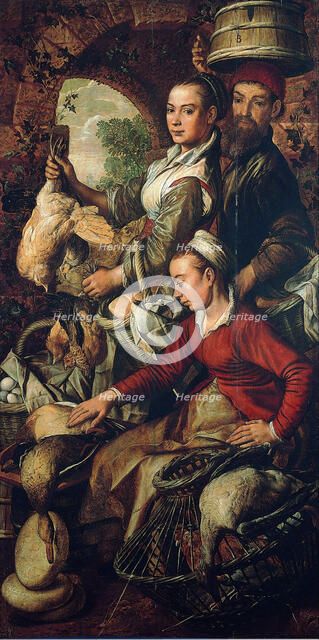 Market Scene, c. 1565. Artist: Beuckelaer, Joachim (ca. 1533-1574)