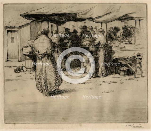 Market Scene, c1890-1940. Creator: William Smith.