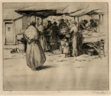 Market Scene, c1890-1940. Creator: William Smith