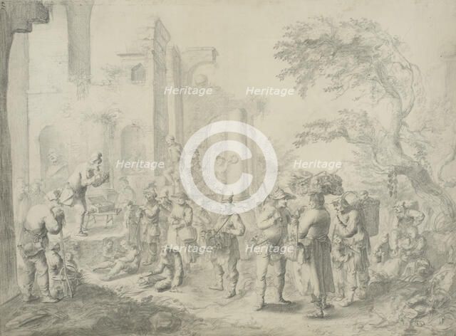 Market scene. Creator: Constantijn van Renesse.