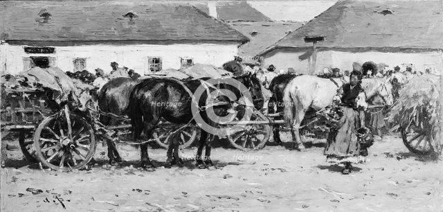 Market Scene. Creator: August von Pettenkofen.