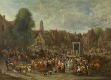 Market scene, End of 17th cen. Creator: Peter van Engelen